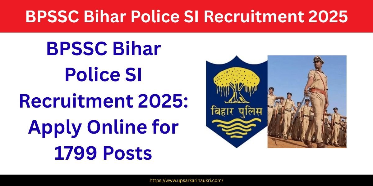BPSSC Bihar Police SI Recruitment 2025 Apply Online for 1799 Posts