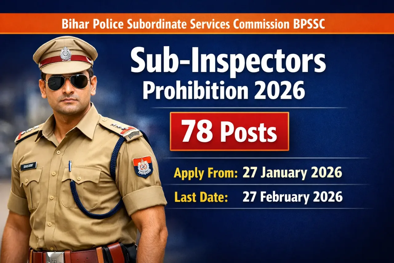 Bihar Police BPSSC SI Prohibition Recruitment 2026