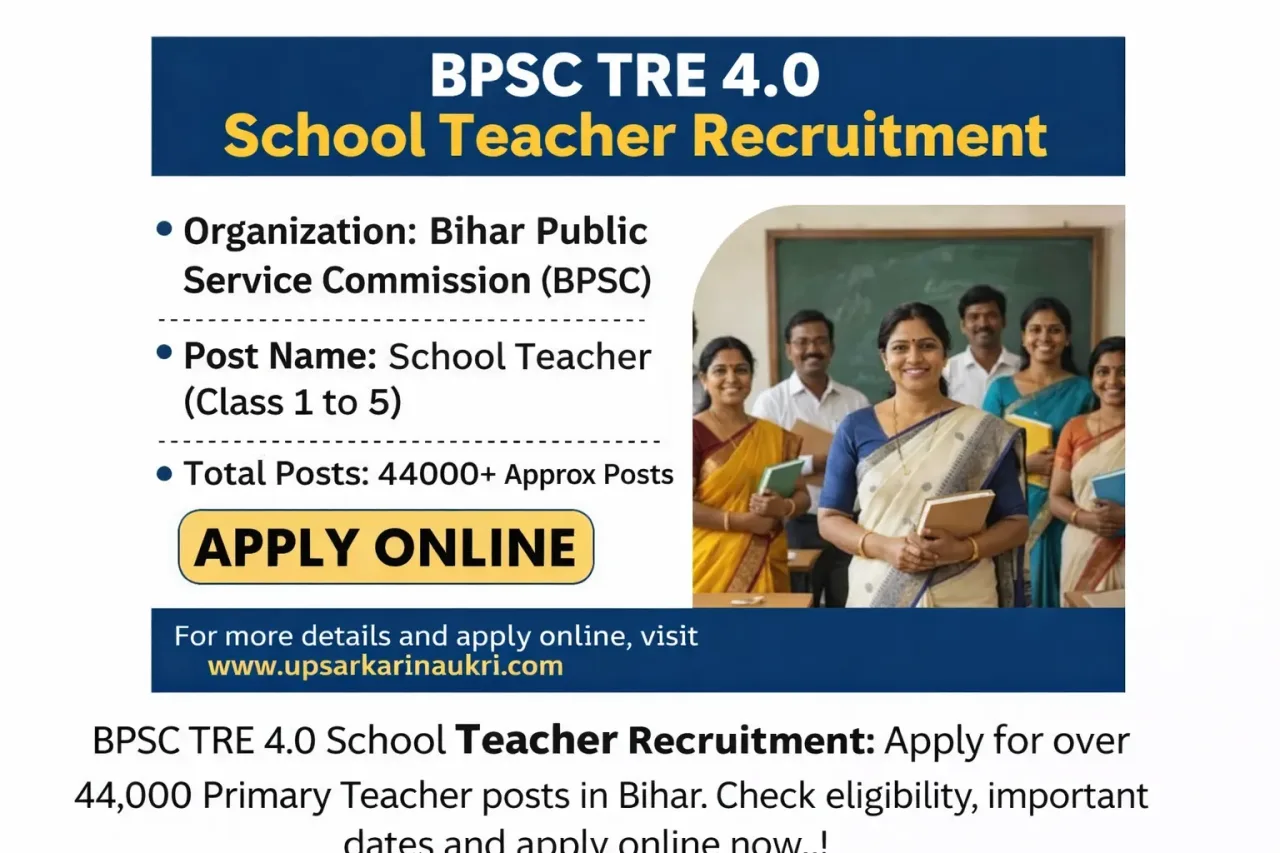 BPSC School Teacher TRE 4.0 Recruitment 2026