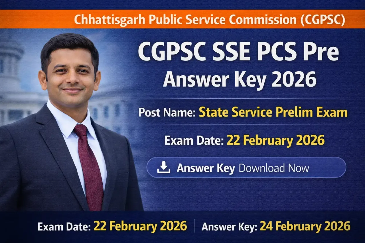 CGPSC SSE PCS Pre Answer Key 2026