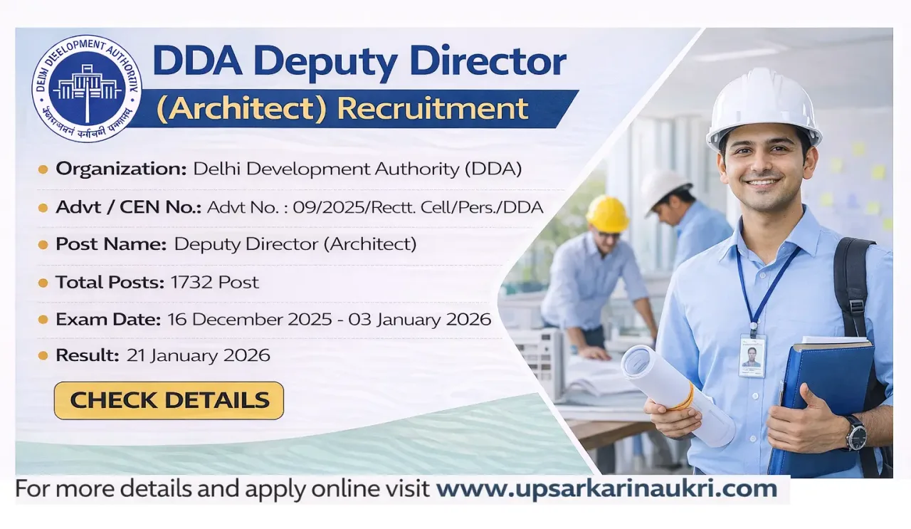 Delhi DDA Various Post Result 2026