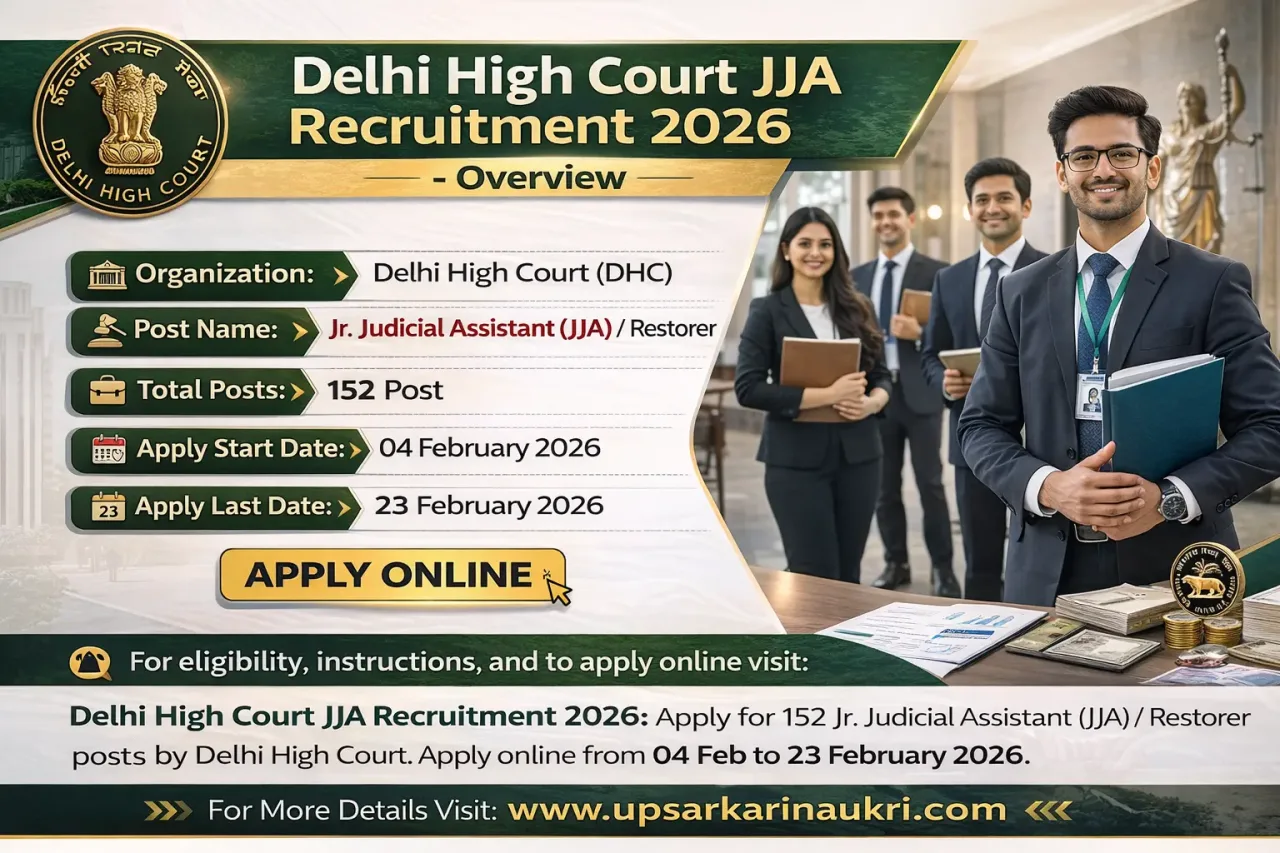Delhi High Court JJA Recruitment 2026