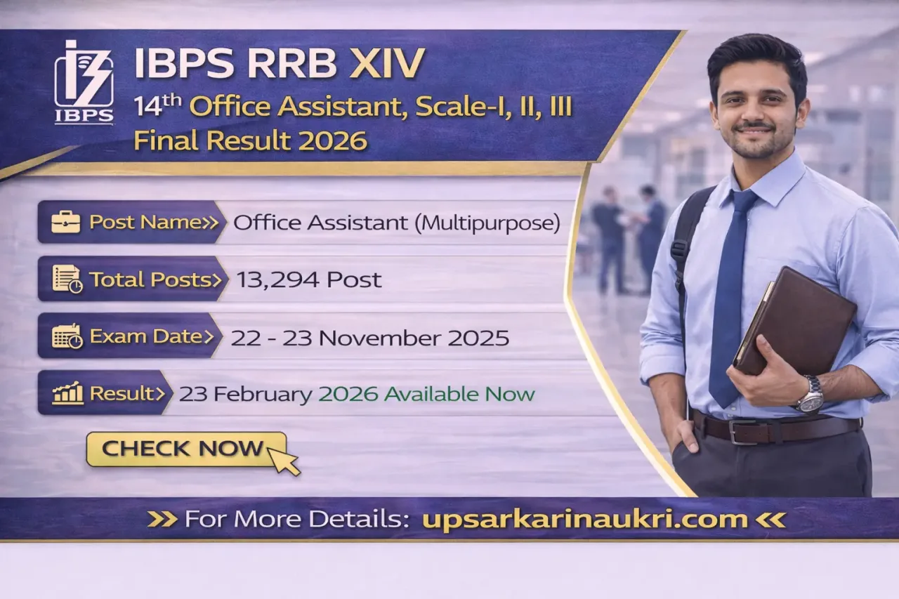IBPS RRB XIV 14th Office Assistant, Scale-I, II, III Final Result 2026