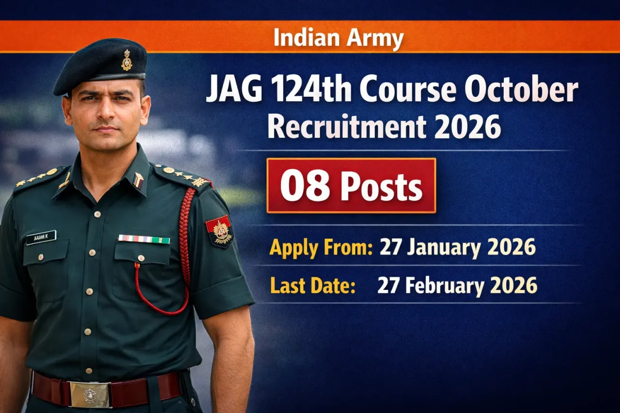 Indian Army JAG 124th Course October Recruitment 2026