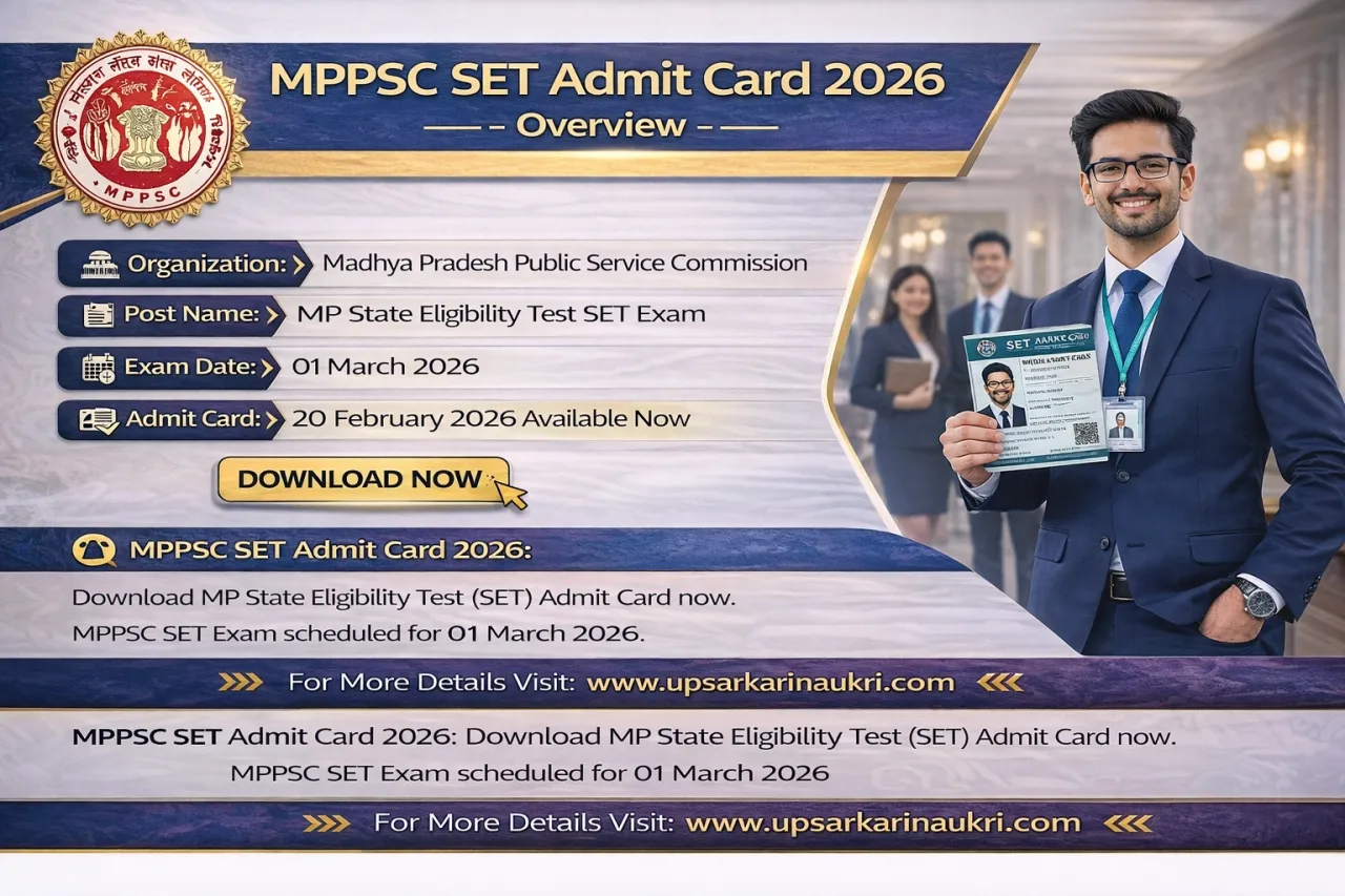 MPPSC SET Admit Card 2026