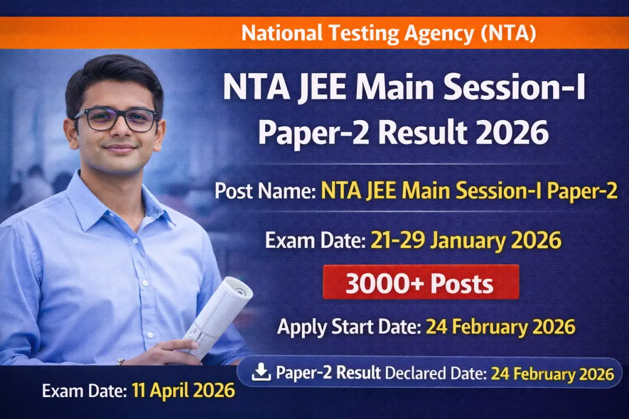 NTA JEE Main Session-I Paper-2 Result 2026