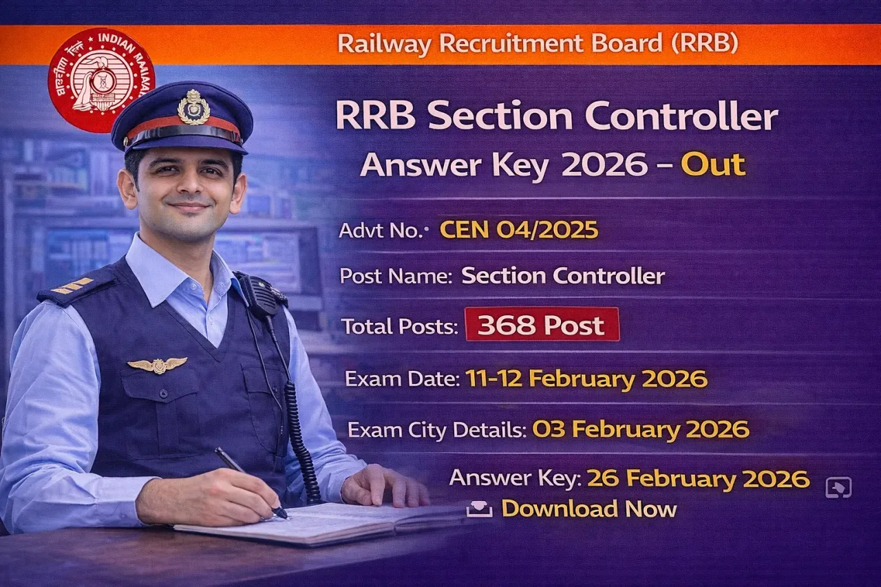 RRB Section Controller Answer Key 2026