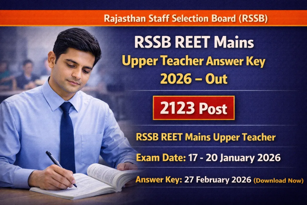 RSSB REET Mains Upper Teacher Answer Key 2026