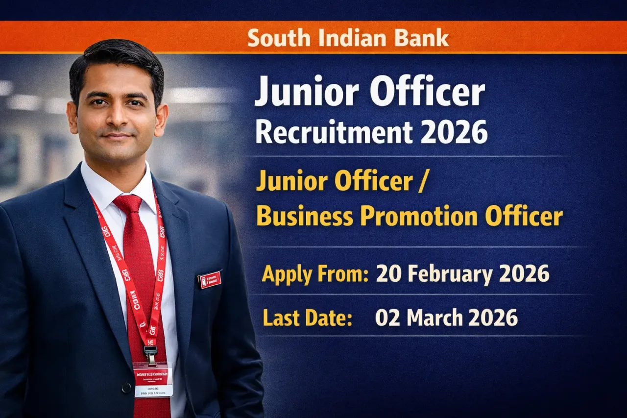 South Indian Bank SIB Junior Officer Recruitment 2026