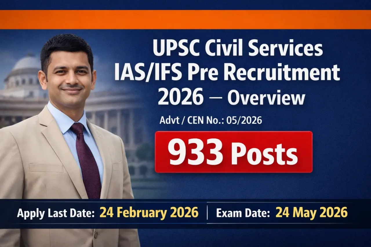 UPSC Civil Services IAS/IFS Pre Recruitment 2026
