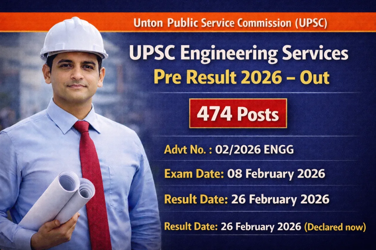 UPSC Engineering Services Pre Result 2026