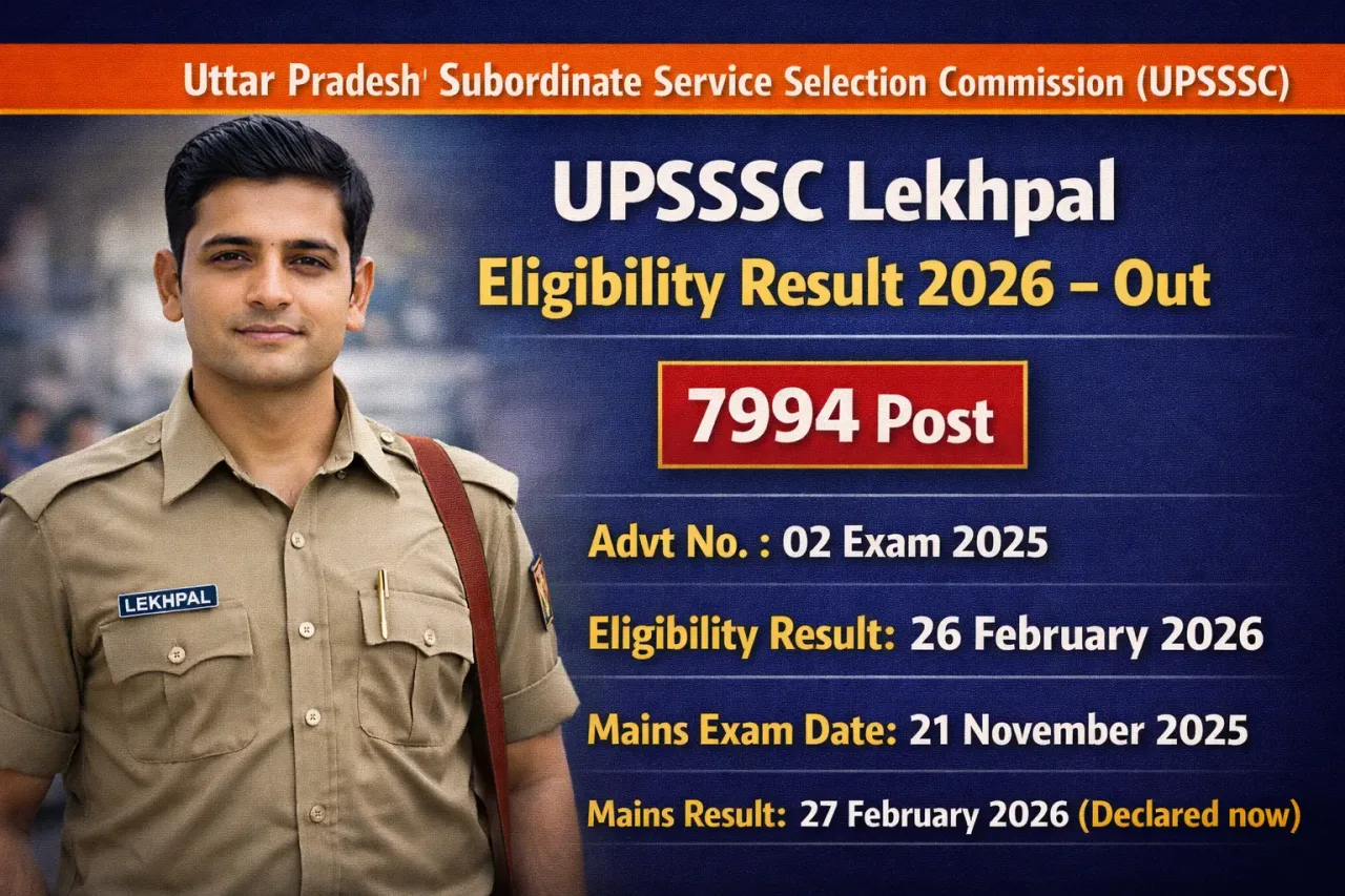 UPSSSC Lekhpal Exam Date 2026