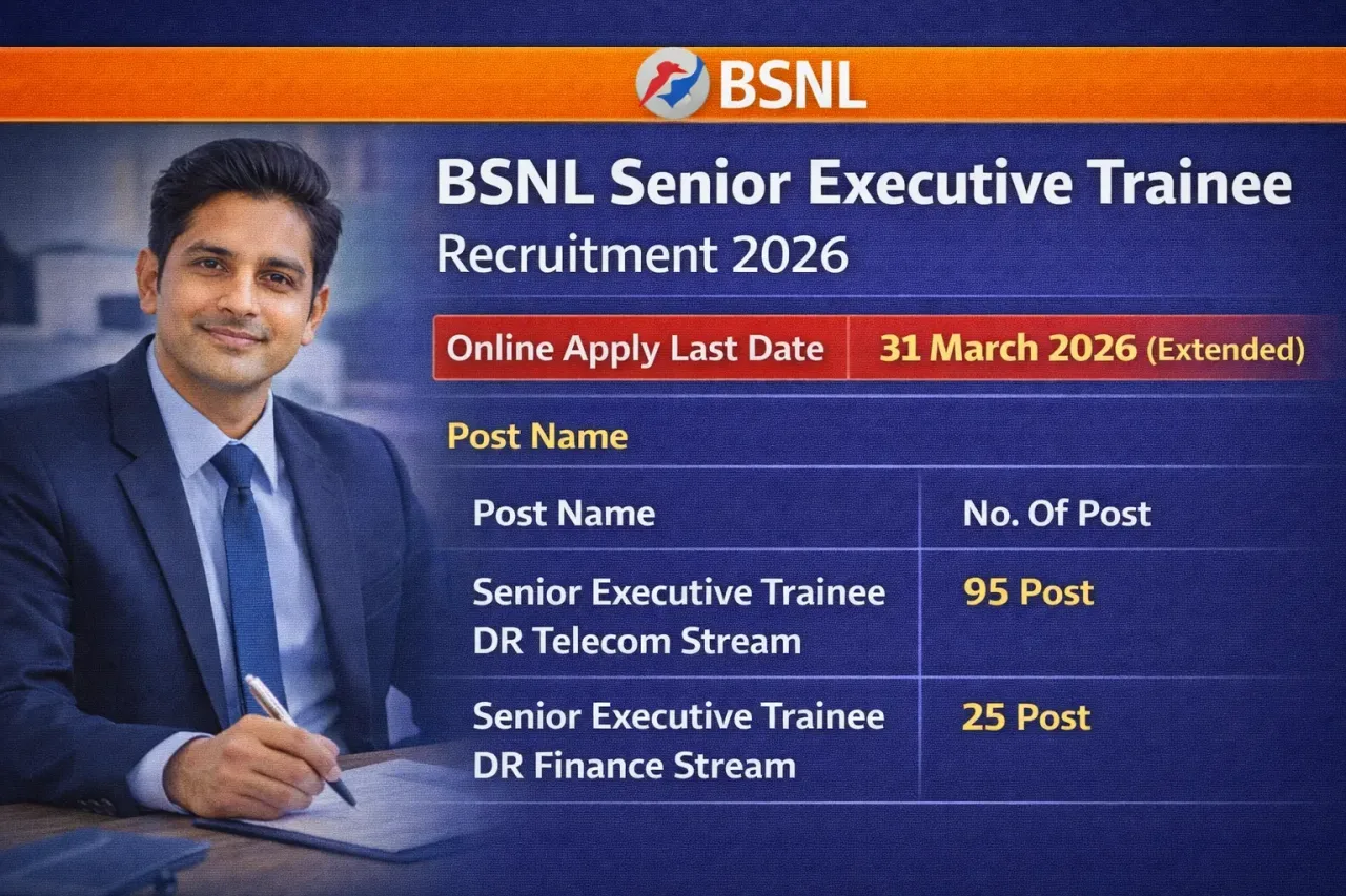 BSNL Senior Executive Trainee Recruitment 2026