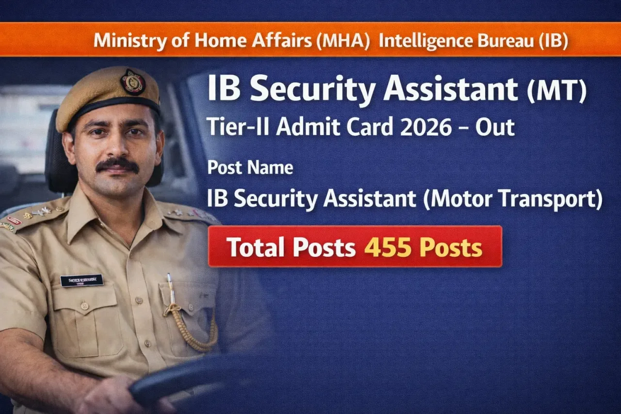 IB Security Assistant (MT) Tier-II Admit Card 2026