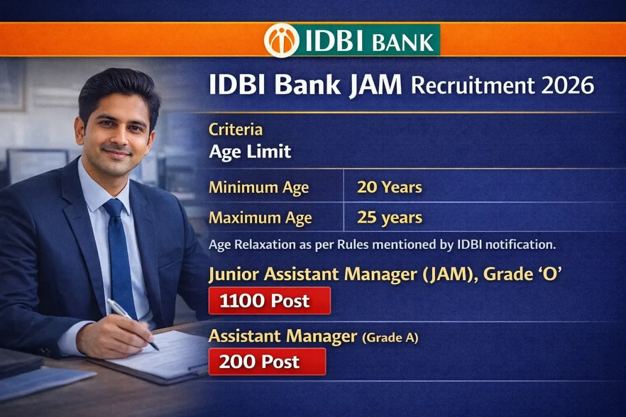 IDBI Bank JAM Recruitment 2026