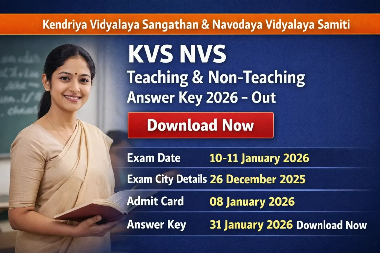 KVS NVS Teaching & Non-Teaching Tier-II Exam City Details 2026 – Out