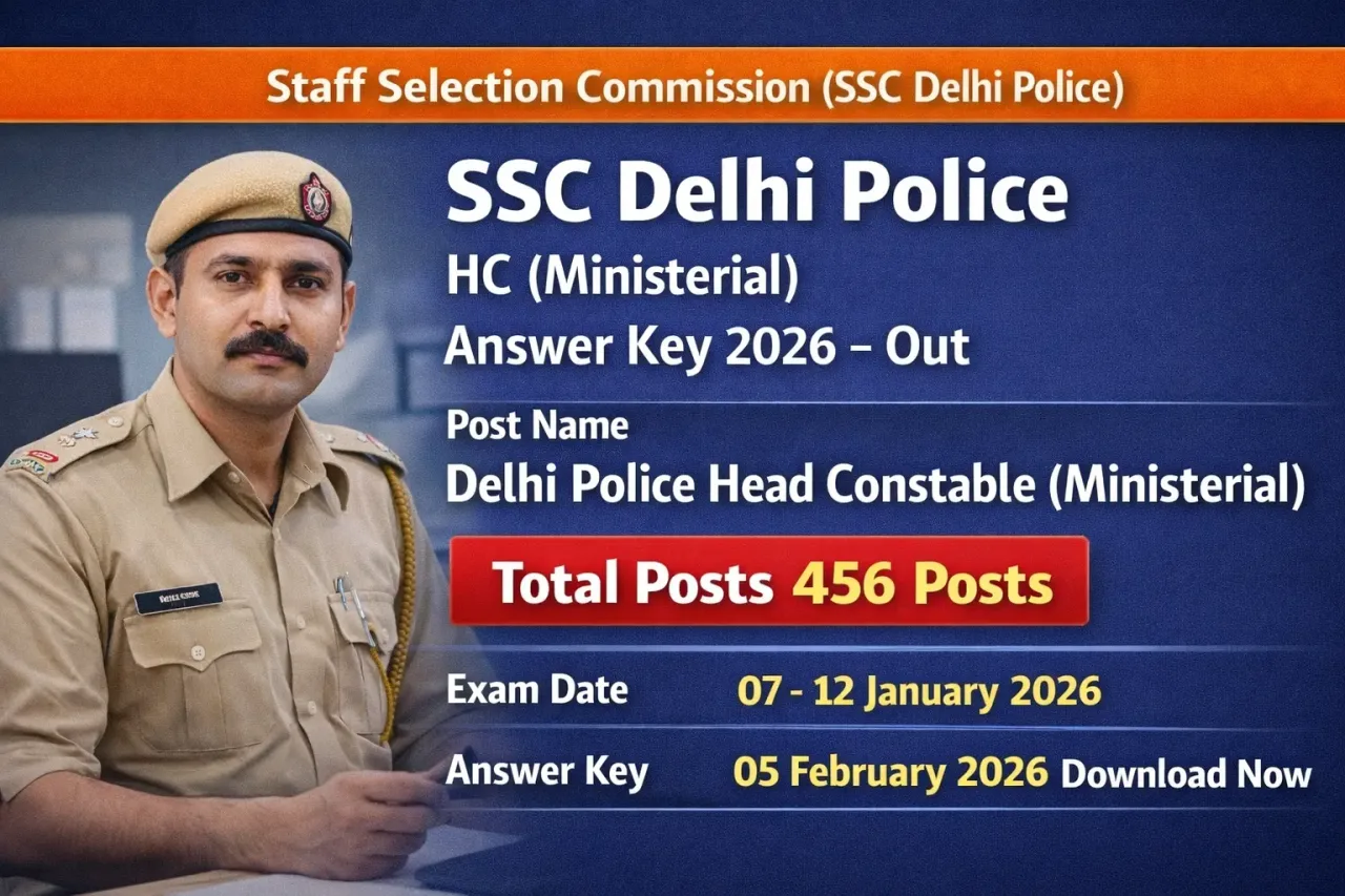 SSC Delhi Police HC (Ministerial) Answer Key 2026 – Out