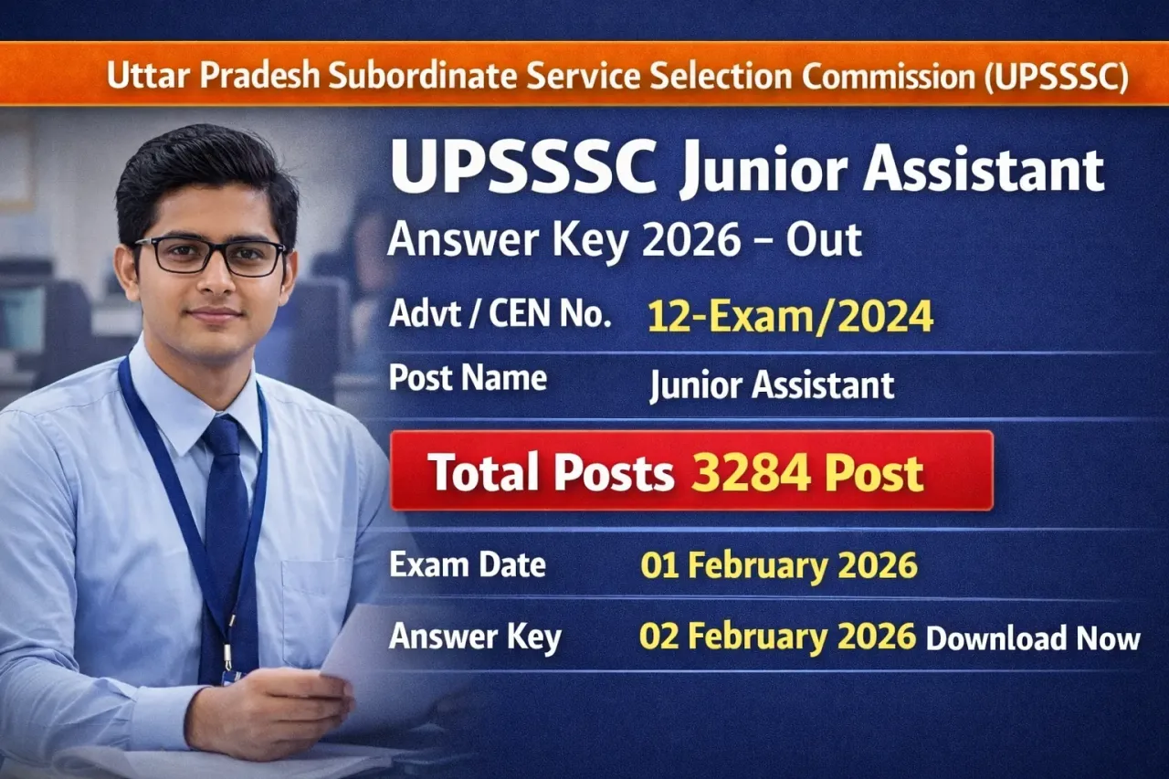 UPSSSC Junior Assistant Answer Key 2026 – Out