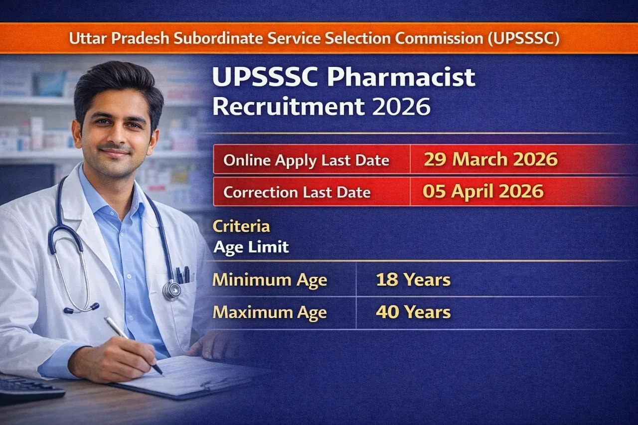 UPSSSC Pharmacist Recruitment 2026