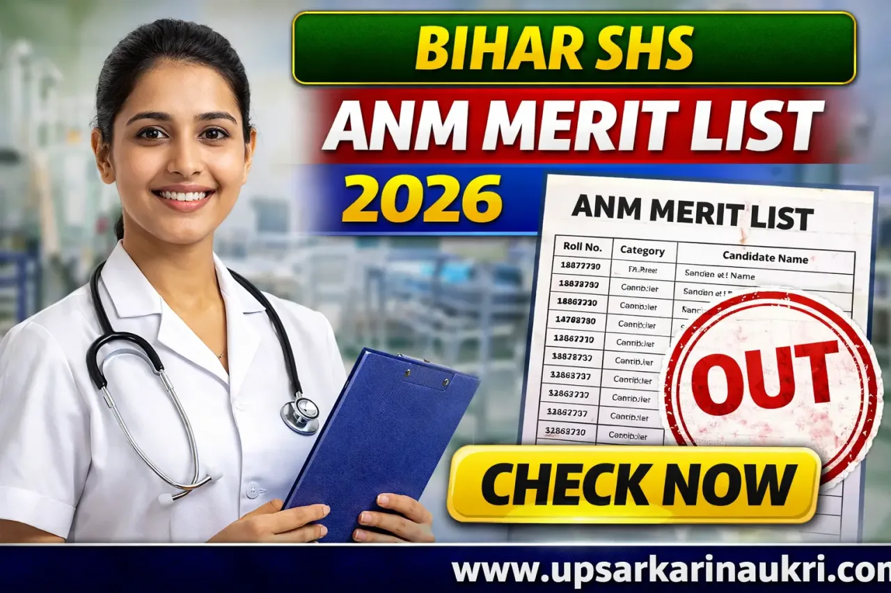 Bihar SHS ANM Merit List 2026 – Out