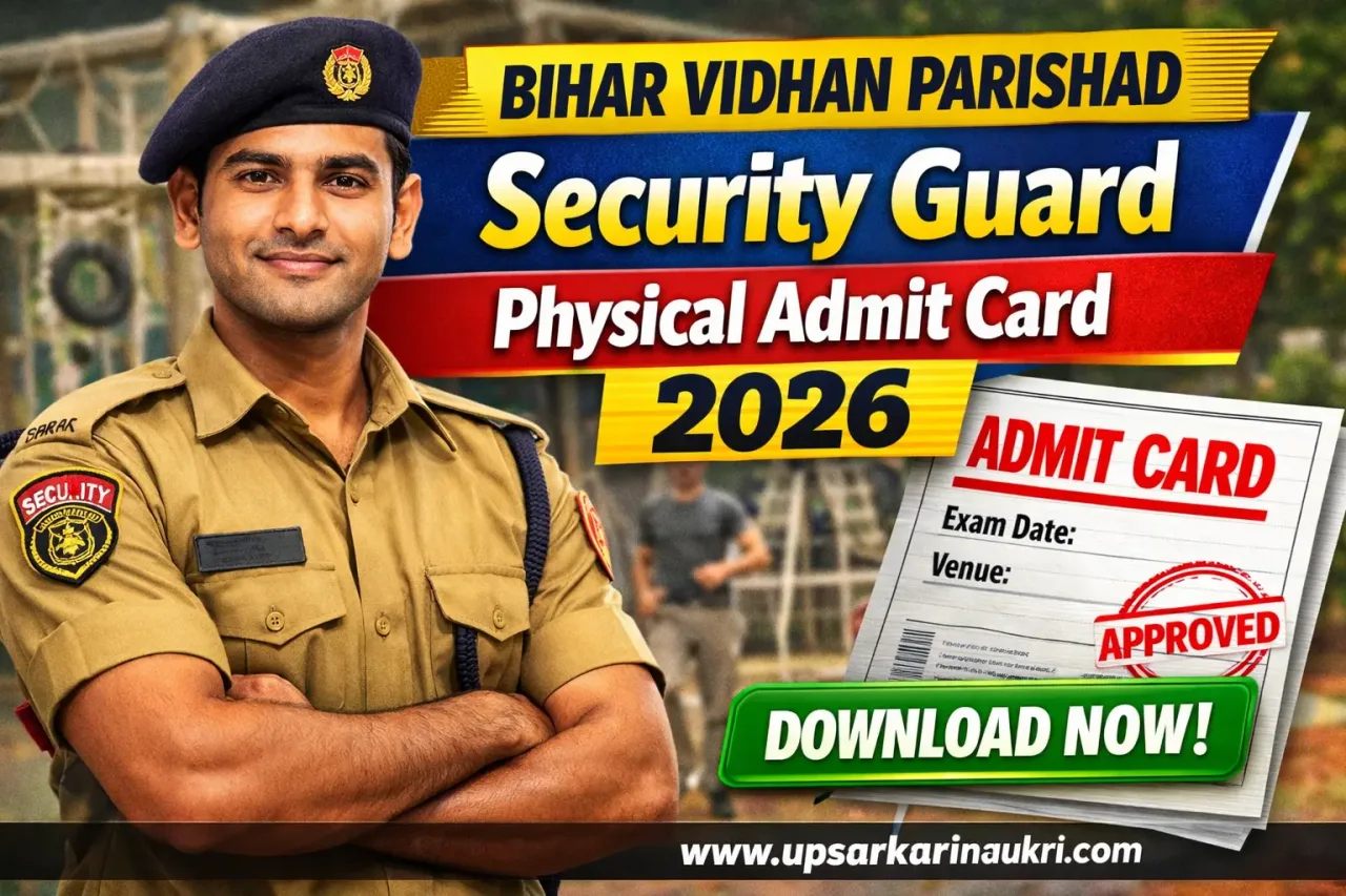 Bihar Vidhan Parishad Security Guard Physical Admit Card 2026