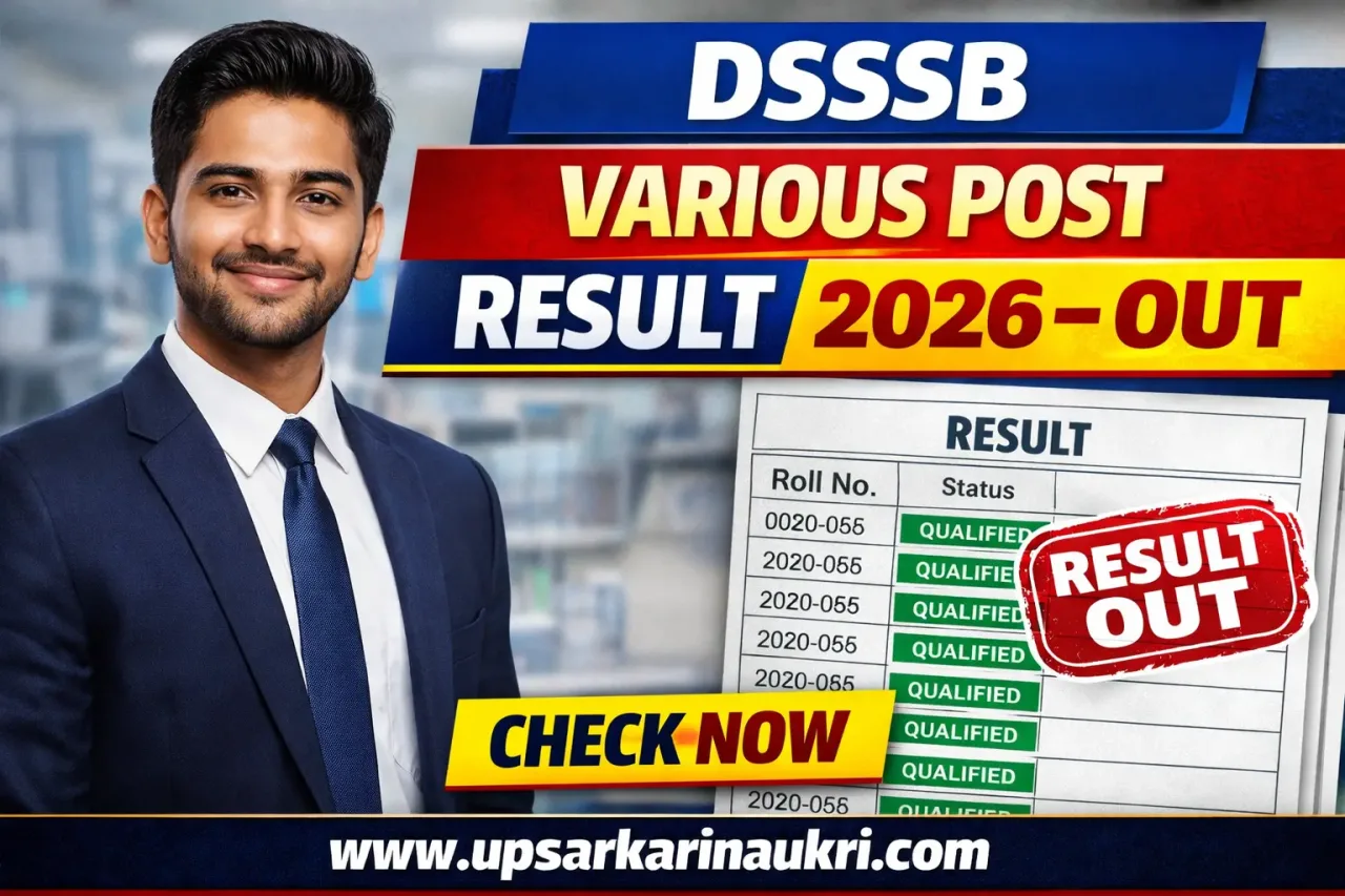 DSSSB Various Post Result 2026 – Out