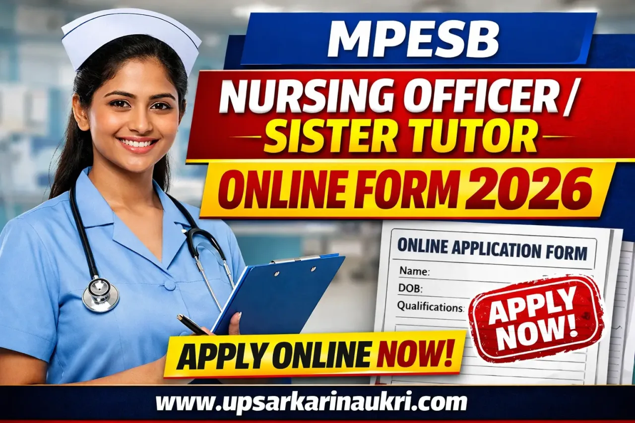 MPESB Nursing Officer / Sister Tutor Recruitment 2026