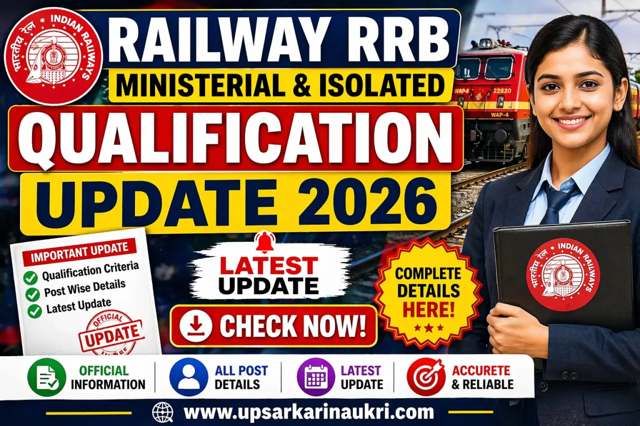 Railway RRB Ministerial & Isolated Qualification Update 2026