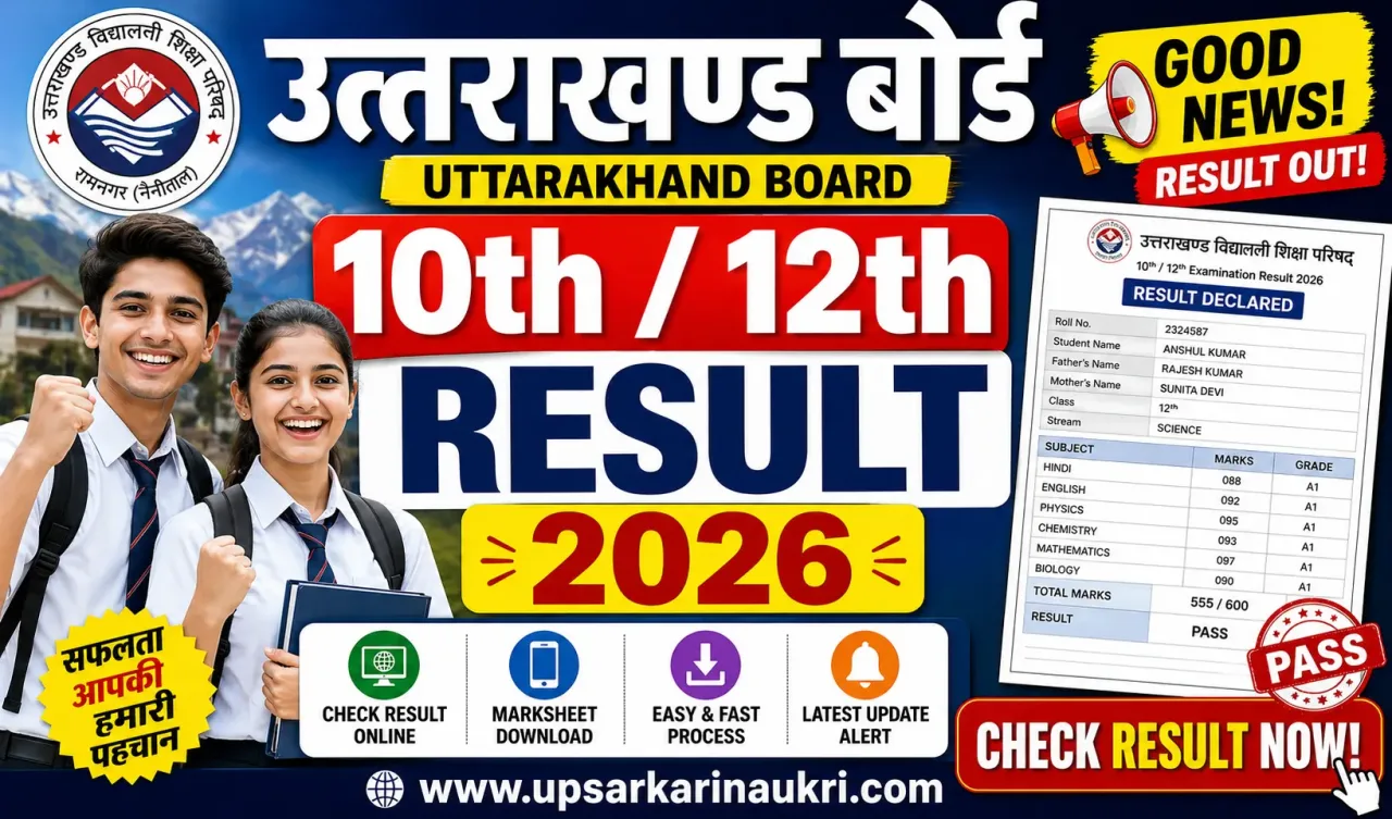 Uttarakhand Board 10th / 12th Result 2026 – हुआ जारी