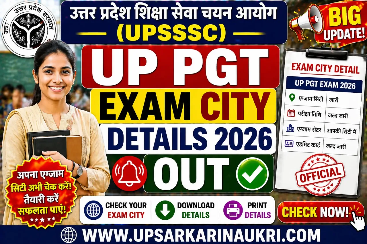 UP PGT Exam City Details 2026 – Out