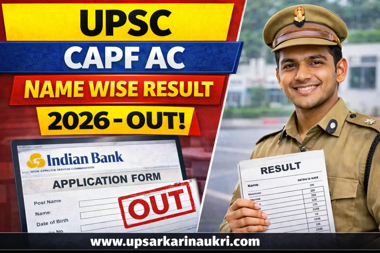 UPSC CAPF AC Name Wise Result 2026 – Out