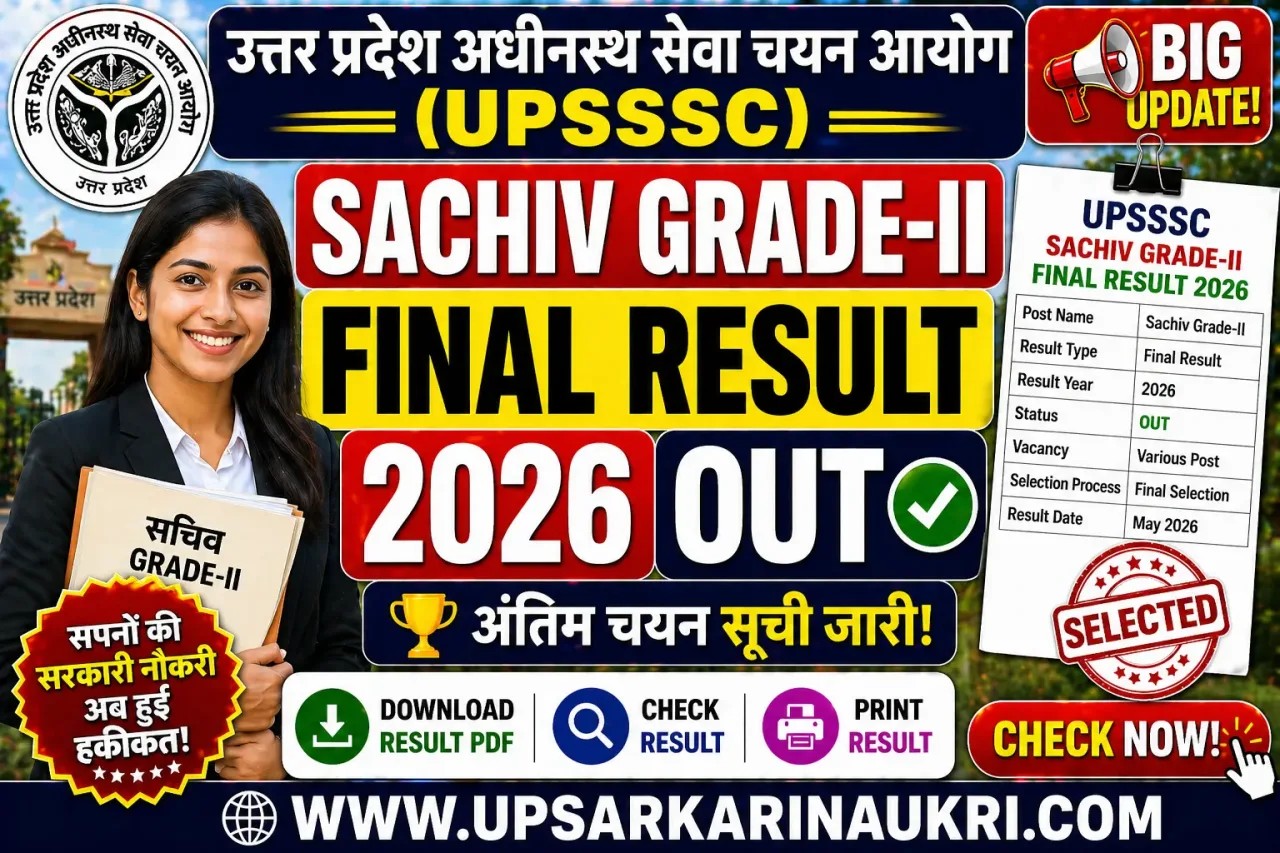 UPSSSC Sachiv Grade-II Final Result 2026 – Out