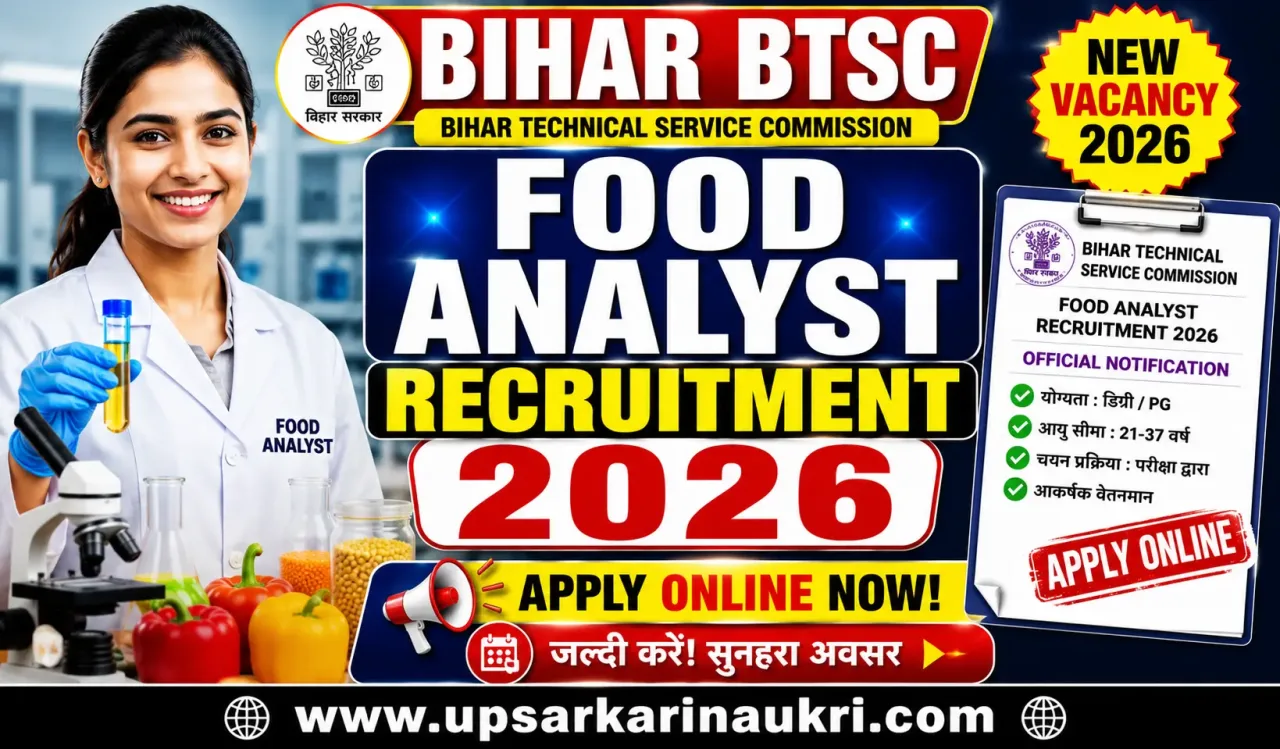 Bihar BTSC Food Analyst Recruitment 2026