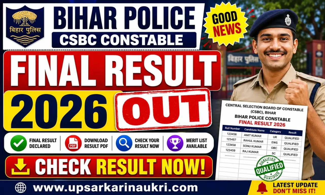 Bihar Police CSBC Constable Final Result 2026 – Out
