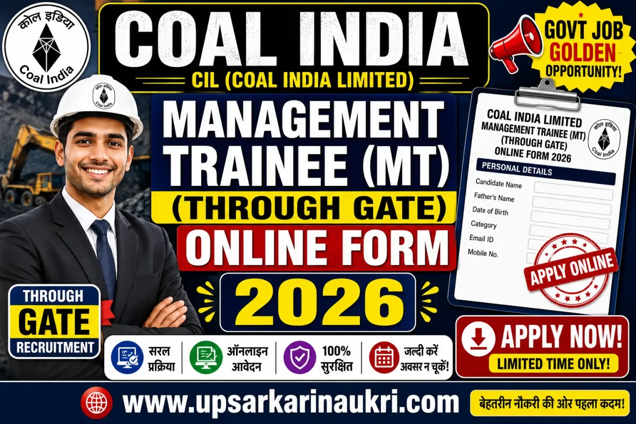 Coal India CIL Management Trainee MT (Through GATE) Recruitment 2026