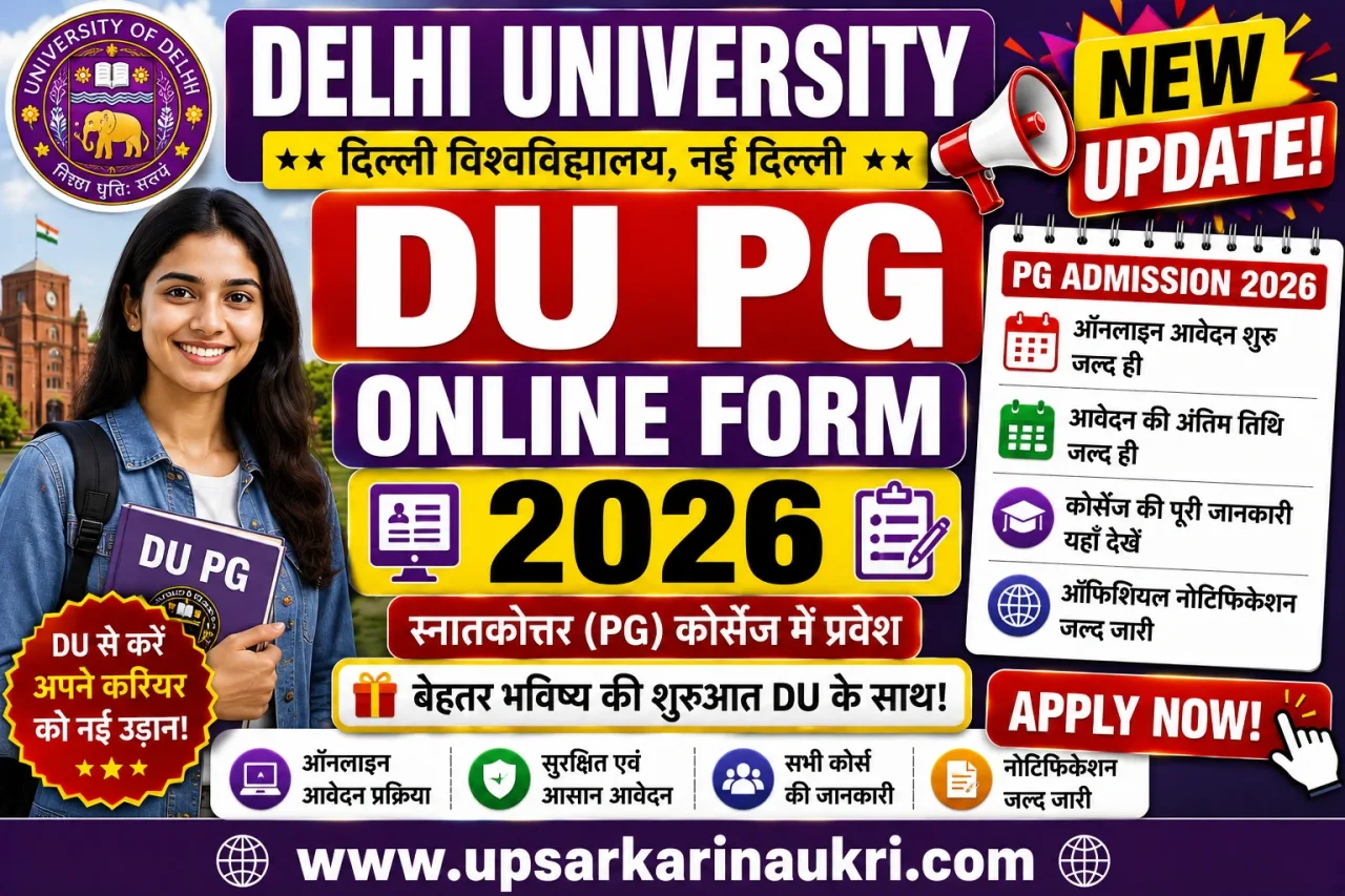Delhi University DU PG Online Form 2026