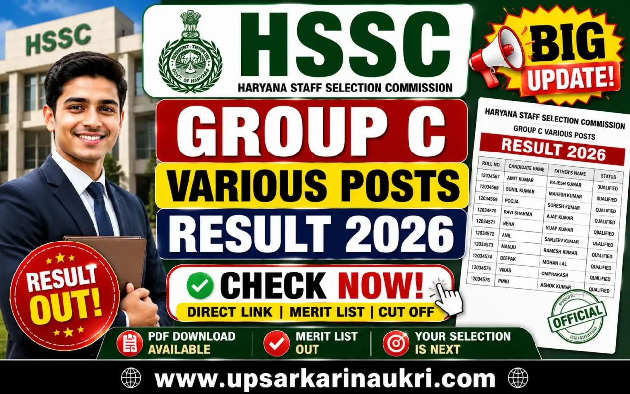 HSSC Group C Various Posts Result 2026 – out