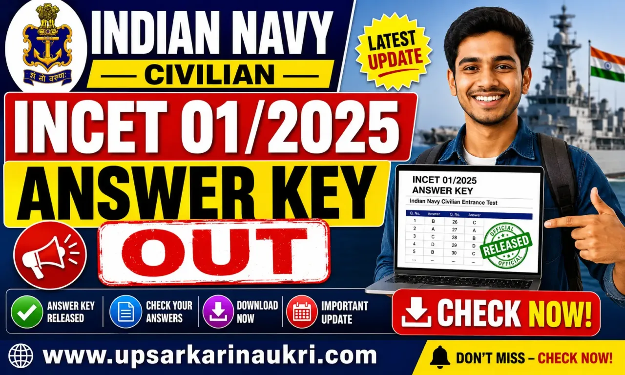 Indian Navy Civilian INCET 01/2025 Answer Key – Out