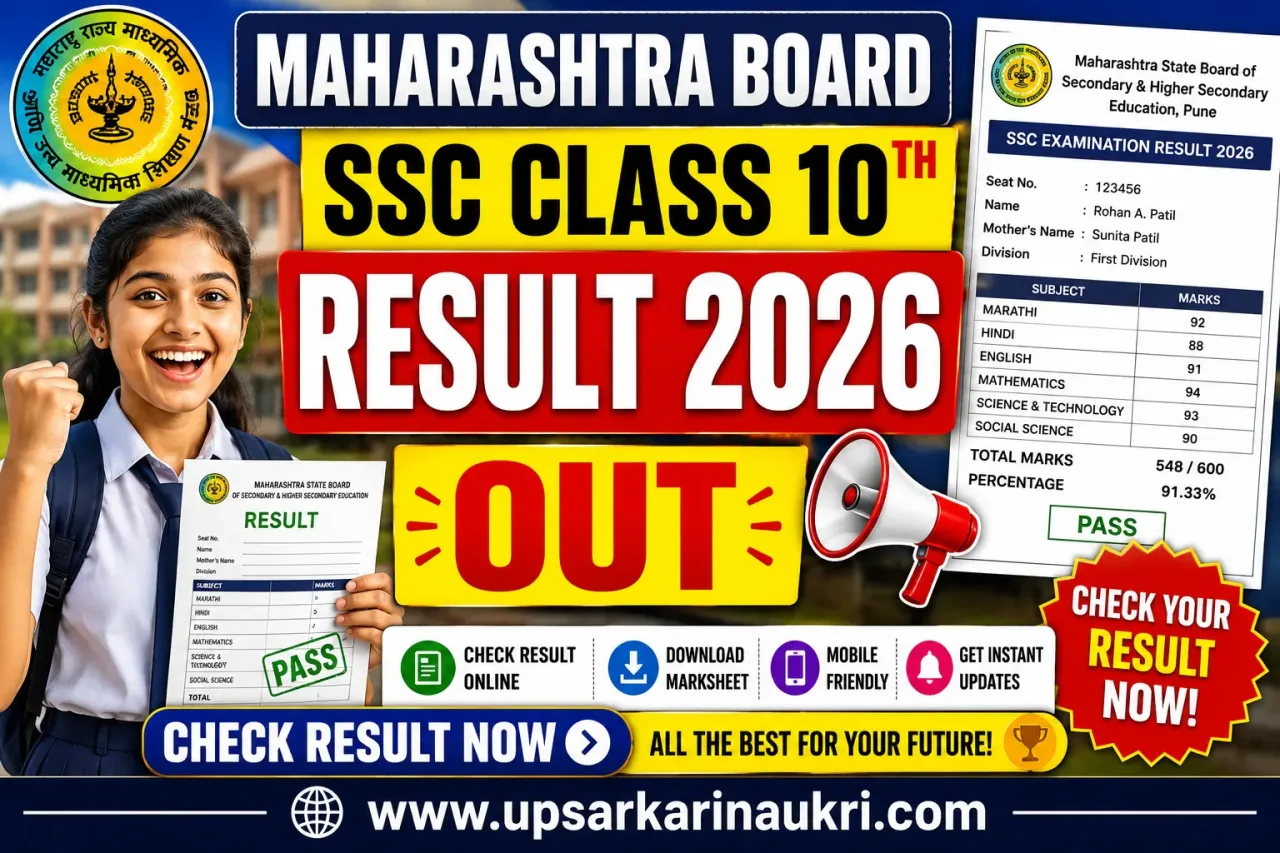 Maharashtra Board SSC Class 10th Result 2026 – Declared