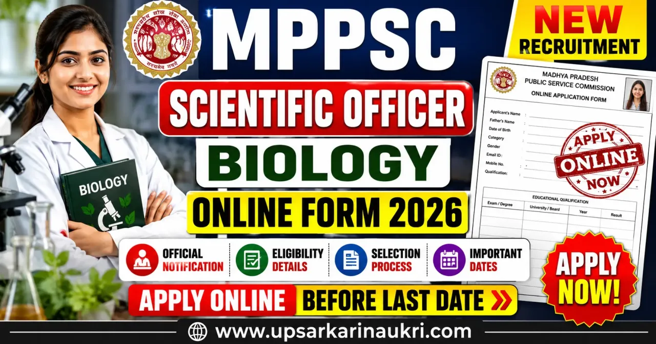 MPPSC Scientific Officer Biology Recruitment 2026