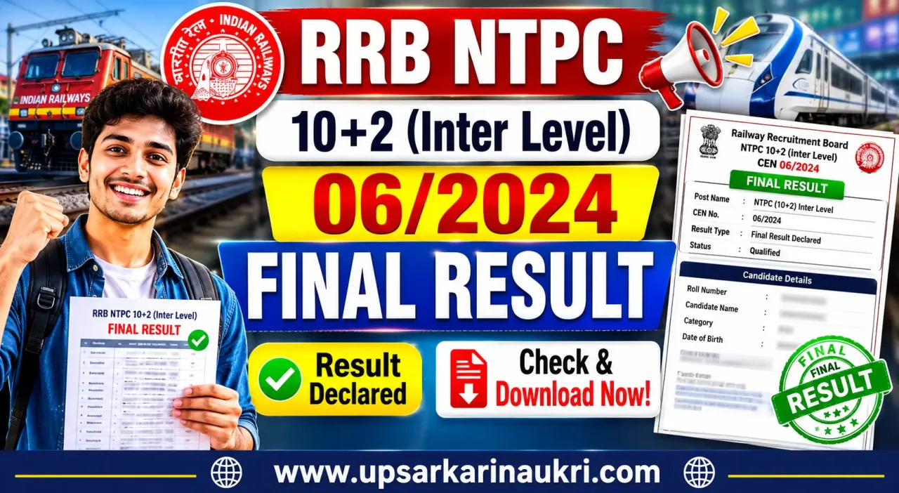 RRB NTPC 10+2 Inter Level 06/2024 Final Result – Out