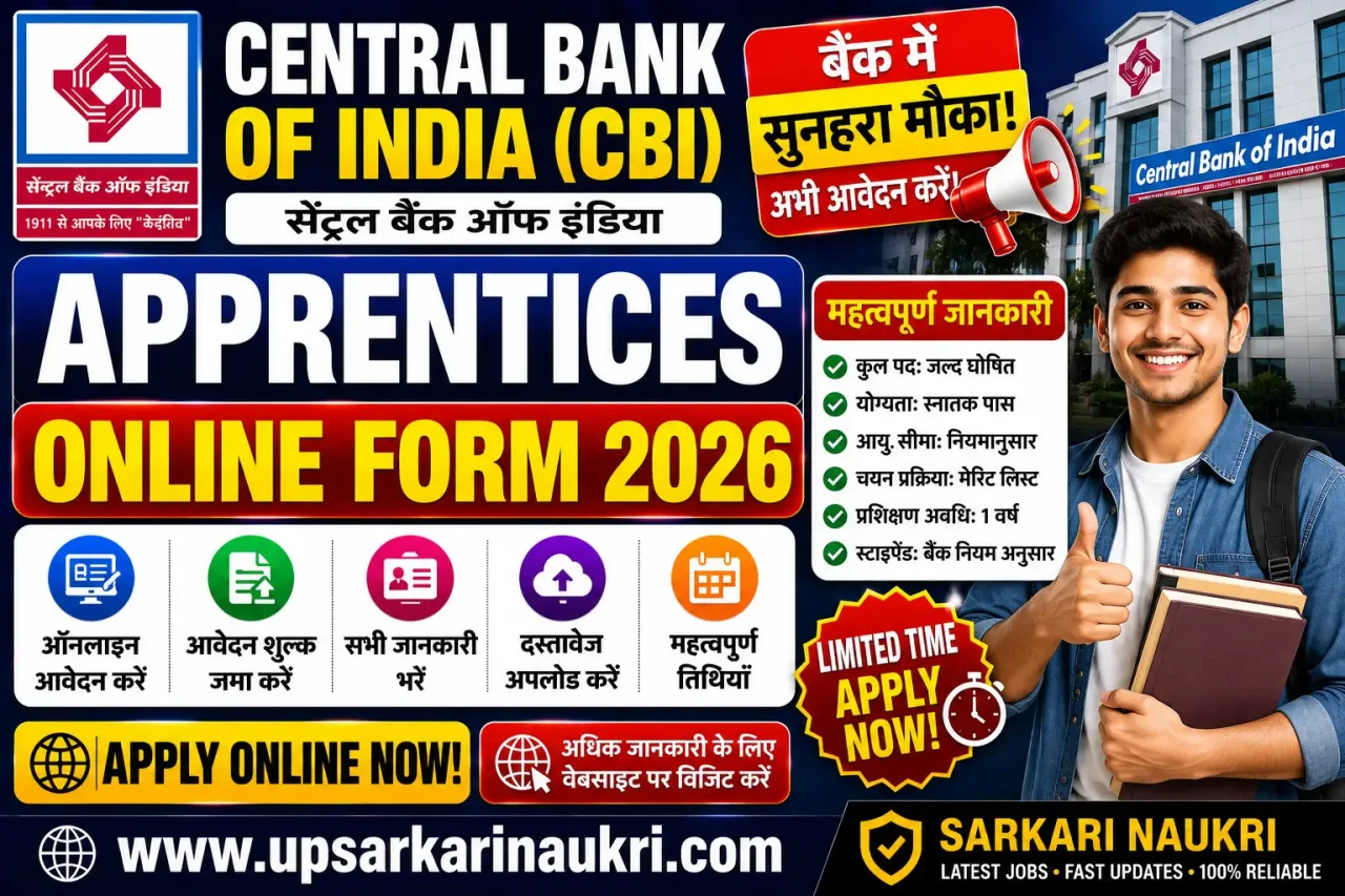 Central Bank CBI Apprentices Recruitment 2026